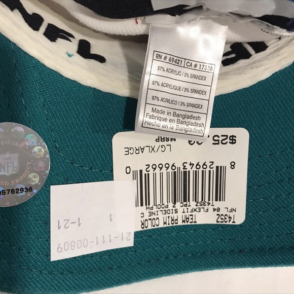 Miami Dolphins NFL Reebok On Field Throwback L/XL Flexfit Fitted Cap Hat… - Picture 5 of 6